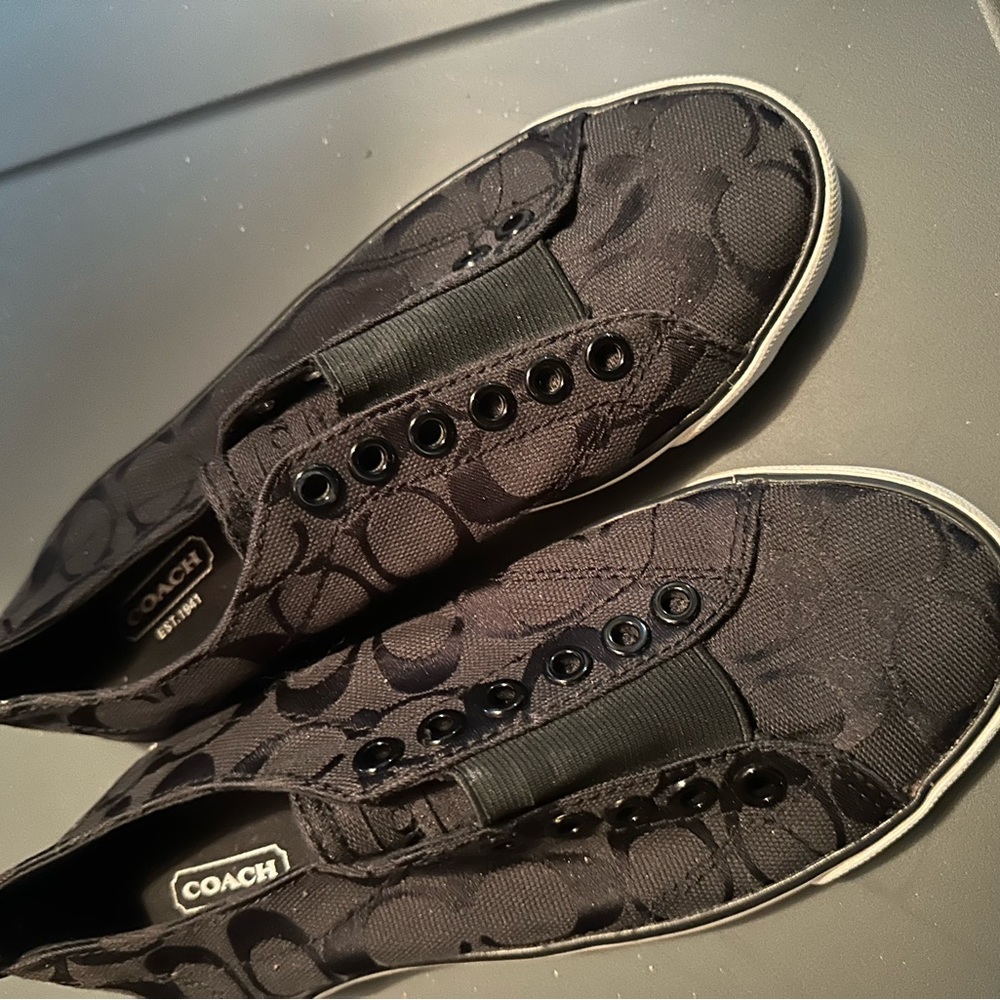 Coach Black Slip-On Sneakers